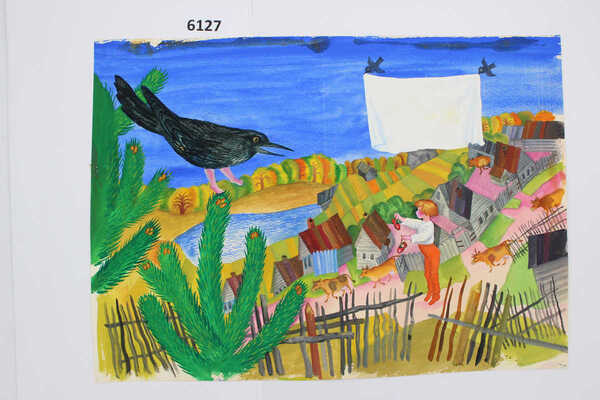 Непомнящий Леонид Михайлович. Иллюстрация к книге М. Дружининой «Дали Маше погремушку» (М.: Дет. лит., 1991)